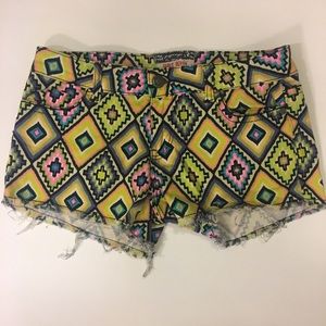 Bright neon pattern shorts. Size 9